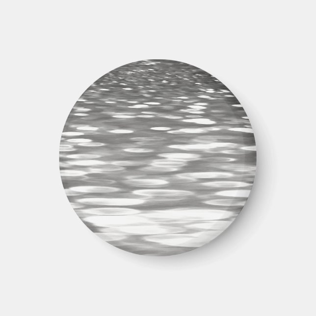 Abstract #3: Silver grey shimmer Magnet (Front)