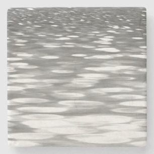 Abstract #3: Silver grey shimmer Stone Coaster