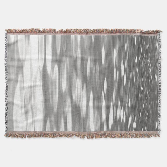 Abstract #3: Silver grey shimmer Throw Blanket (Front)