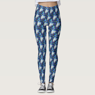Abstract 3D Bubbles Spheres Pattern Leggings