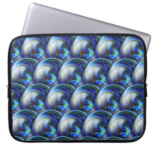 Abstract 3d circles pattern with bubbles. laptop sleeve