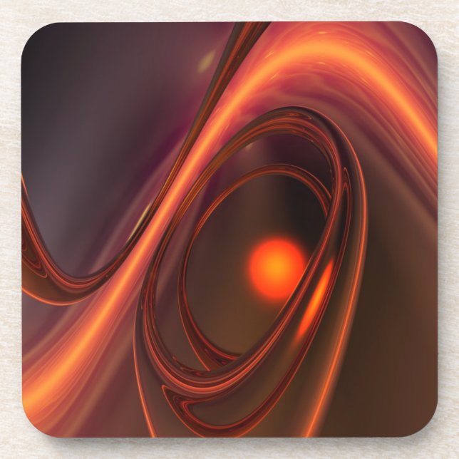 Abstract 3d Design, soft shapes and reflections Coaster (Front)