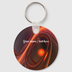 Abstract 3d Design, soft shapes and reflections Key Ring