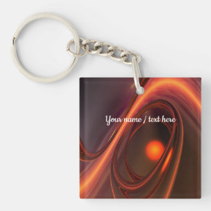 Abstract 3d Design, soft shapes and reflections Key Ring