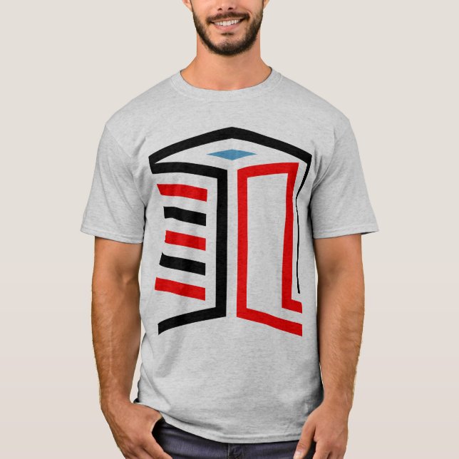 Abstract 3d Geometric Cube Design  T-Shirt (Front)
