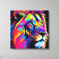 Abstract 3d Lion Portrait Digital Art