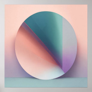 Abstract 3D Minimalist Art for Wall Poster