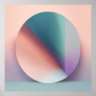 Abstract 3D Minimalist Art for Wall Poster