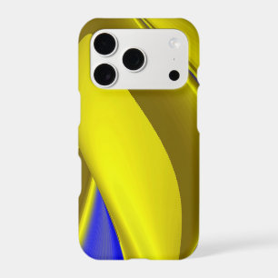 Abstract 3D Rainbow Art in gold yellow and blue