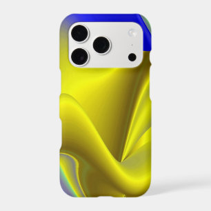 Abstract 3D Rainbow Art in gold yellow and blue