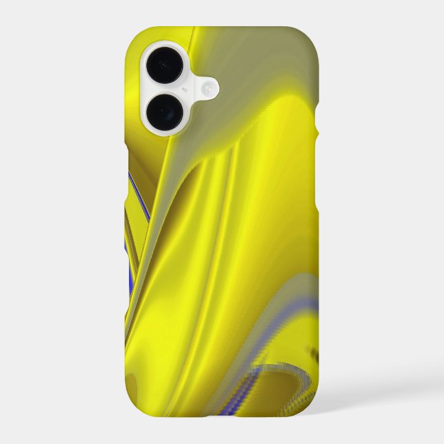 Abstract 3D Rainbow Art in gold yellow and blue (Back)