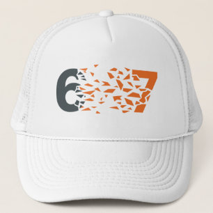 Abstract 67 Typography Trucker Hat