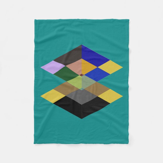 Abstract #712 fleece blanket (Front)