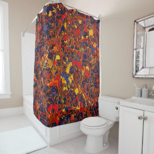 Abstract #725 shower curtain
