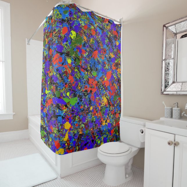 Abstract #738 shower curtain (In Situ)