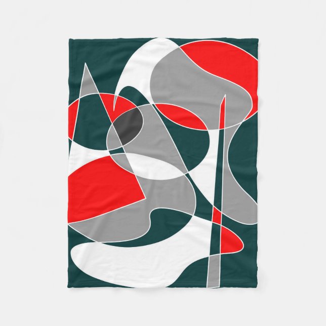 Abstract #76 fleece blanket (Front)
