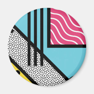 Abstract 80s memphis pop art style graphics magnet