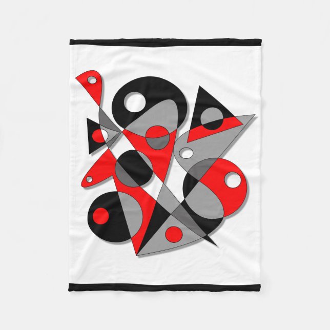 Abstract #81 fleece blanket (Front)