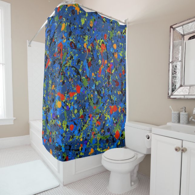 Abstract #913 shower curtain (In Situ)