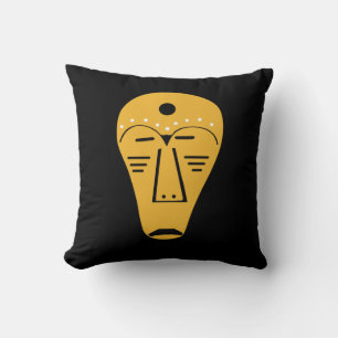 Abstract Aboriginal tribal face Cushion