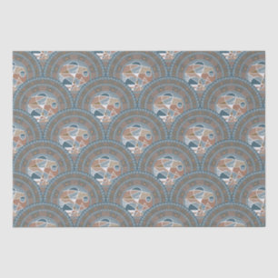 Abstract Accent Mandala Art Deco Scallop Tissue Paper