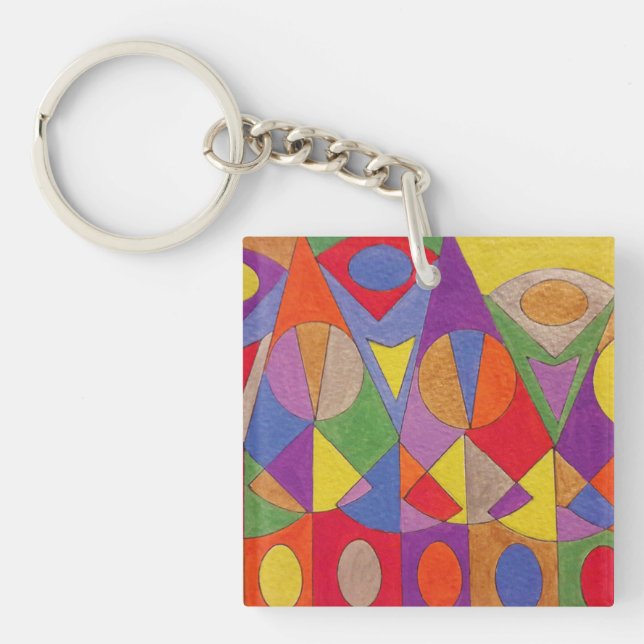 Abstract Acrylic 1 Key Ring (Front)