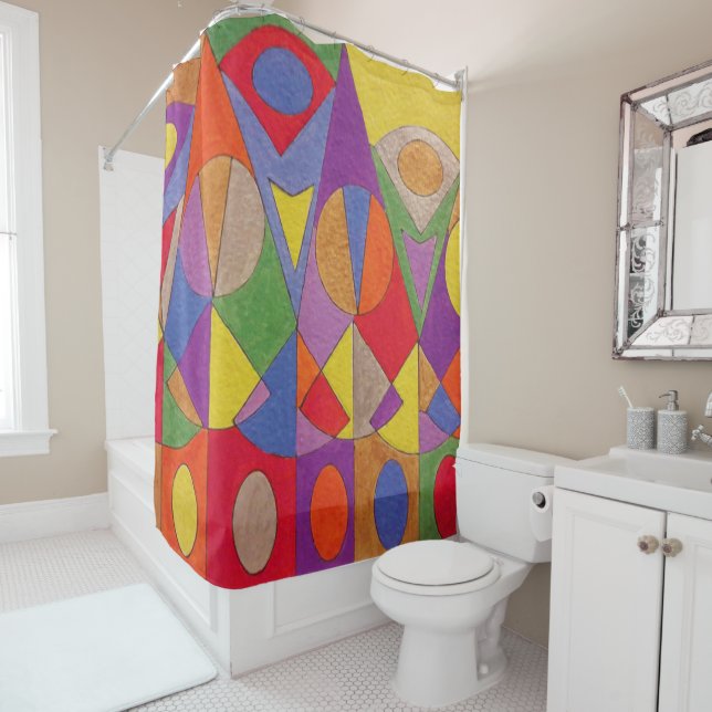 Abstract Acrylic 1 Shower Curtain (In Situ)
