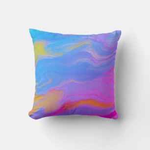 Abstract Acrylic Flow - Summer Breezes Cushion