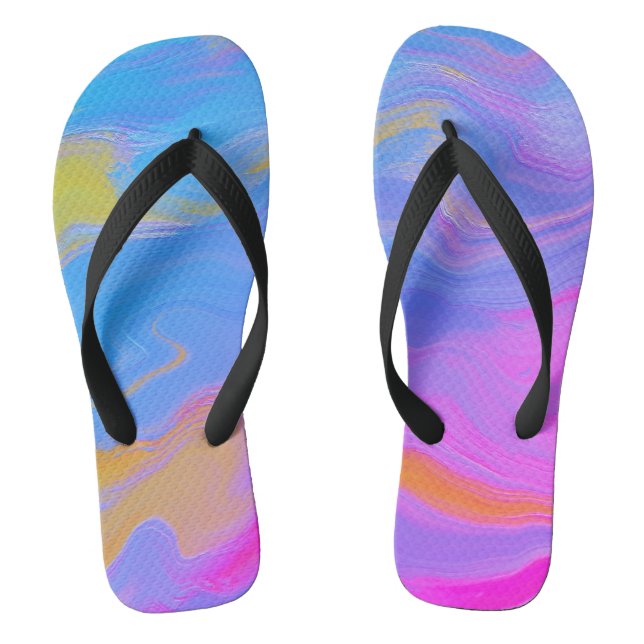Abstract Acrylic Flow - Summer Breezes Thongs (Footbed)