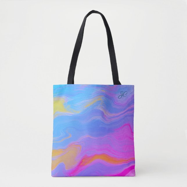 Abstract Acrylic Flow - Summer Breezes Tote Bag (Front)