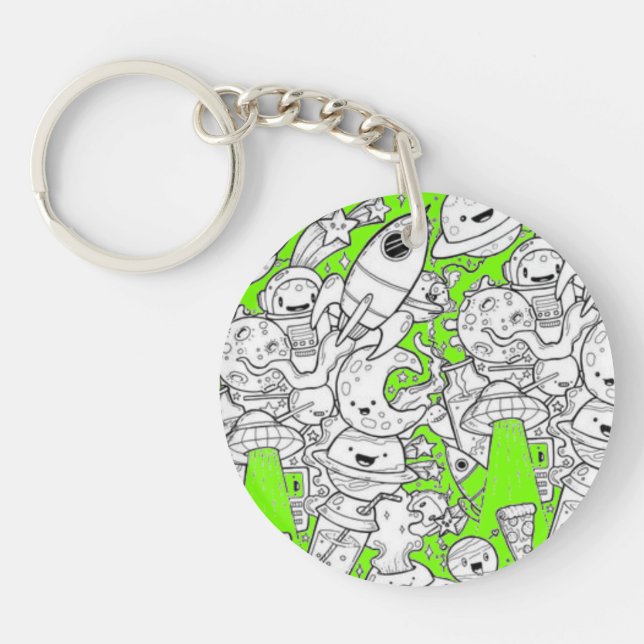 Abstract acrylic keychain (Front)