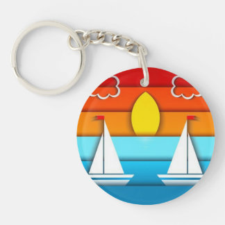 Abstract acrylic keychain