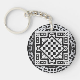 Abstract acrylic keychain
