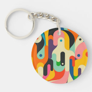 Abstract acrylic keychain