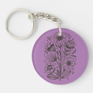Abstract acrylic keychain