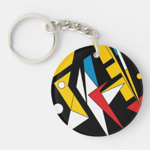 Abstract acrylic keychain
