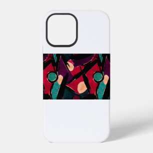 Abstract acrylic modern painting fragment. Colorfu iPhone 12 Case