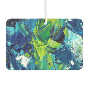 Abstract Acrylic Paint in Blue Car Air Freshener