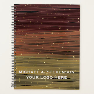 Abstract Acrylic Paint Strokes Personalised Planner