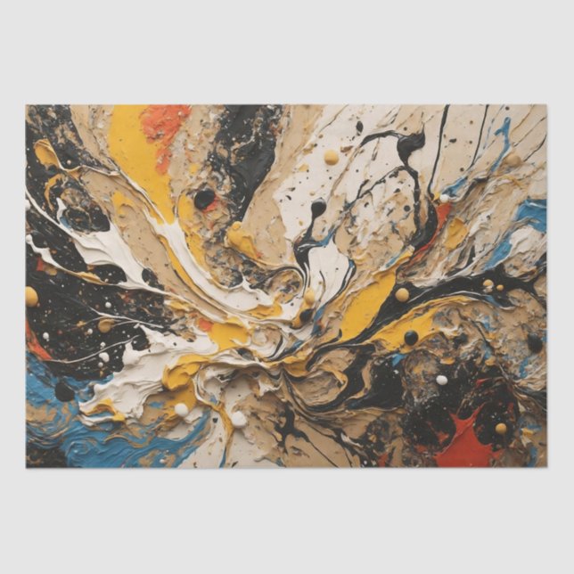 Abstract Acrylic Splash Background Decoupage Tissue Paper (Front)