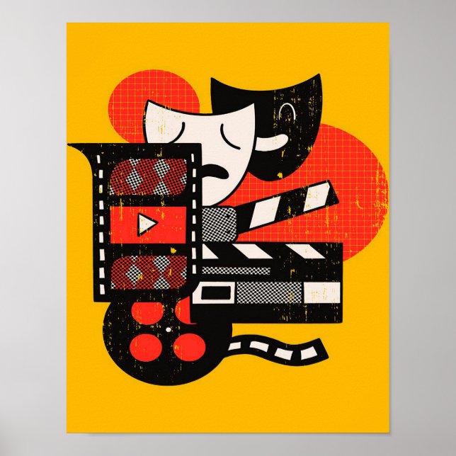 Abstract Acting Theatre| Drama theatre Poster (Front)