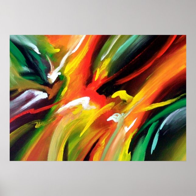 Abstract Action Painting Poster (Front)