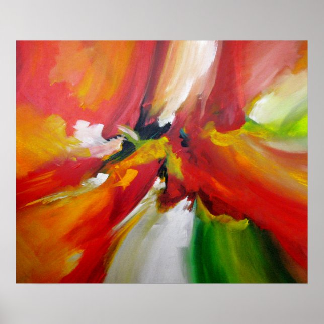 Abstract Action Painting Poster (Front)