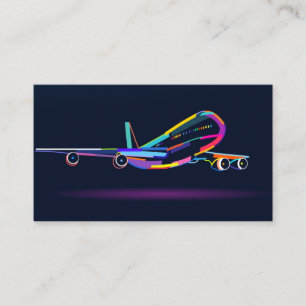 Abstract aeroplane enclosure card