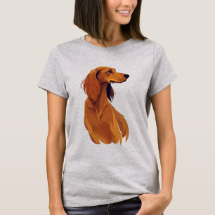 Abstract Afghan Hound Art T-Shirt
