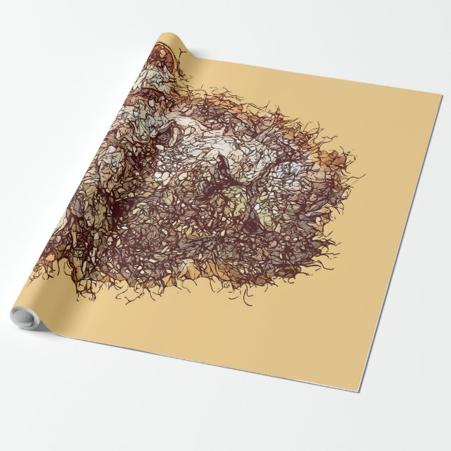 Abstract africa Lion Wrapping Paper (Unrolled)