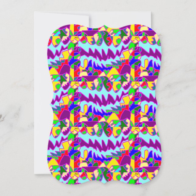 ABSTRACT AFRICAN ABORIGINAL TYPE ART CARD (Front)