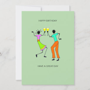 Abstract African Art Awesome Cheers Birthday Card