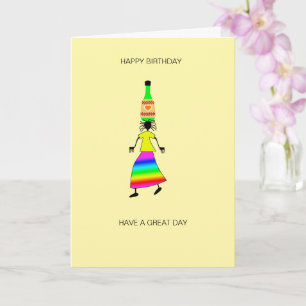 Abstract, African Art Cute and Elegant Birthday Card