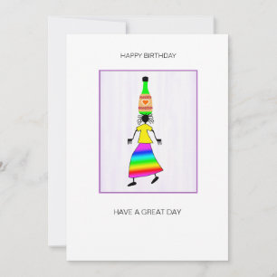 Abstract, African Art Cute and Elegant Birthday Card